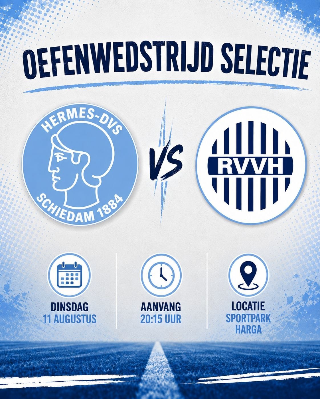 Wedstrijdaankondiging selectie Hermes - RVVH